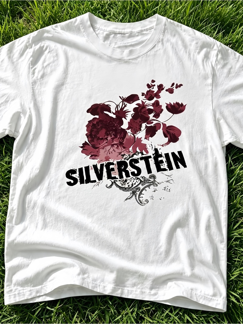 Silverstein floral print white unisex T-shirt